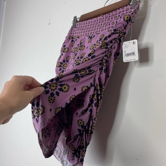 Free People Smokey Lilac She's Something Else Print Skirt NWT Size Small - Picture 4 of 9